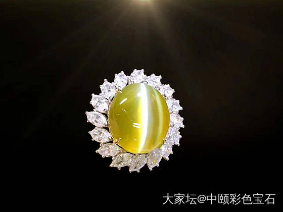 ##中颐旗舰荣誉出品天然斯里兰卡金绿猫眼戒指## 13.15ct  GRS证书_戒指猫眼金绿宝石