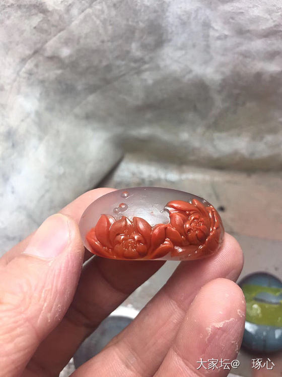 最近雕刻的盐源玛瑙和南红冰漂_南红