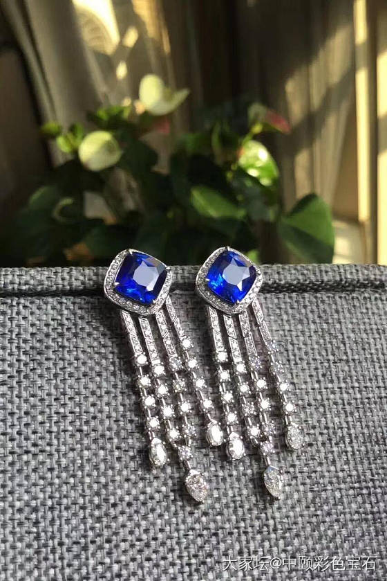 ##中颐旗舰荣誉出品天然皇家蓝蓝宝石耳坠## 8.54ct_耳坠蓝宝石
