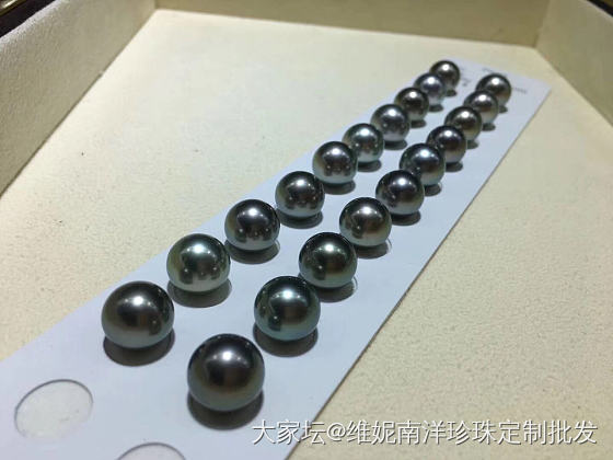 正圆镜面光泽泛微绿茶色彩   规格11-12mm_珍珠
