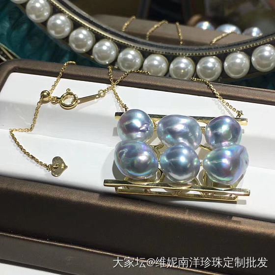 日本成品
奇形怪状巴洛克吊坠项链  纯天然珠  无调色 天然色    焕彩光  ..._珍珠