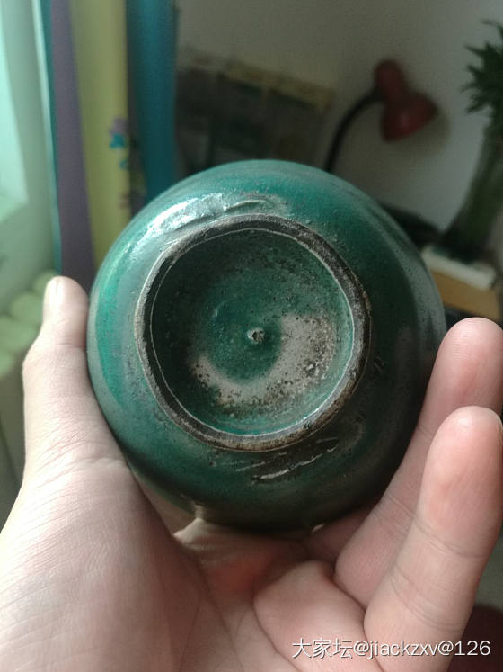 宋定州窑酱色绿釉碗_陶瓷
