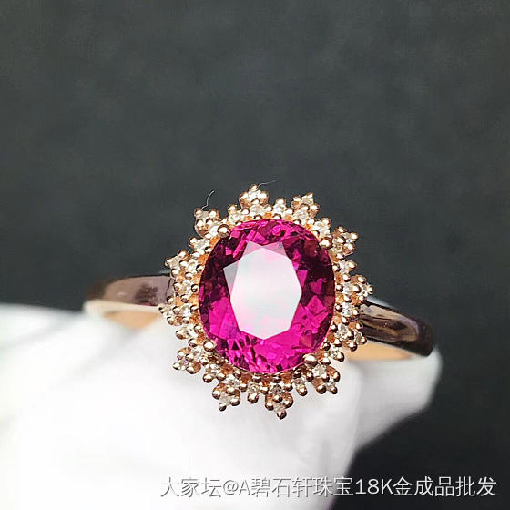 红碧玺戒指_戒指碧玺