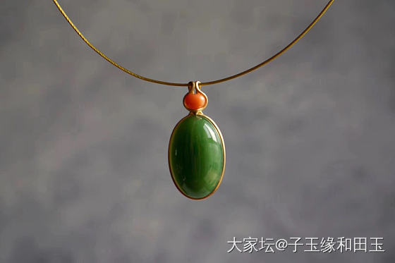 碧玉金镶玉_挂件碧玉