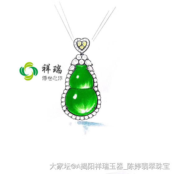 精致的配饰佩戴起来让人的气质也精致起来了…_设计翡翠