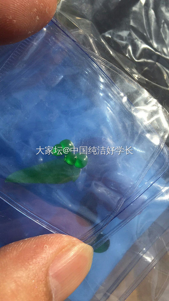 一对绿葫芦_戒面翡翠