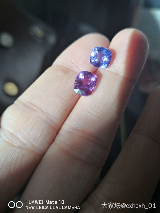 终于找到一颗颜色合心意的紫蓝宝，撒花_刻面宝石蓝宝石名贵宝石