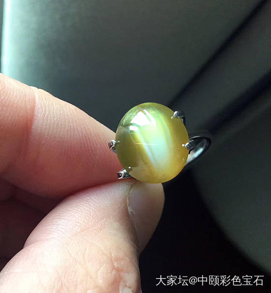 ##中颐天然斯里兰卡金绿猫眼##  7.66ct  GRS证书_蛋面猫眼金绿宝石