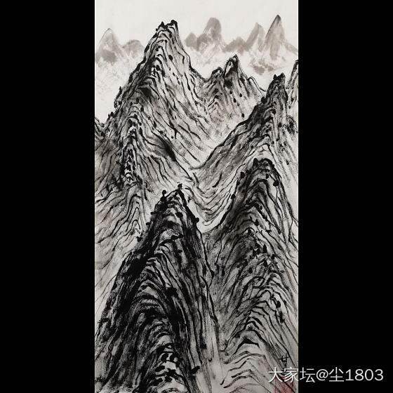 重感冒，和孩子们画山_国画闲聊