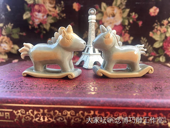 原创设计的独角兽吊坠/小摆 抛光好了 每个女孩心里都住着一只独角兽_戈壁玛瑙