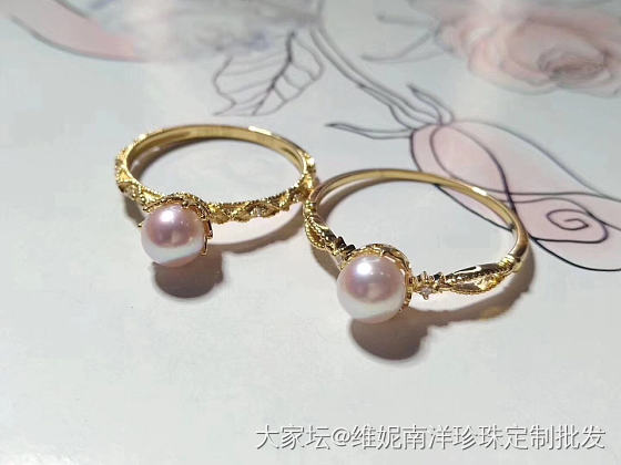 精致的复古小戒指，搭配5-5.5迷你小珍珠戒指💍_戒指珍珠