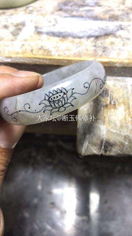 断玉镯，挂件完美修复！_维修