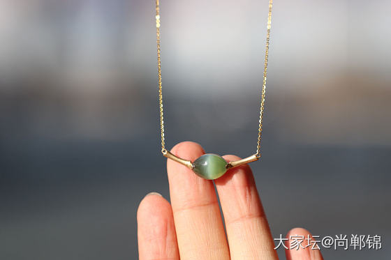 碧玉猫眼锁骨链_挂件和田玉