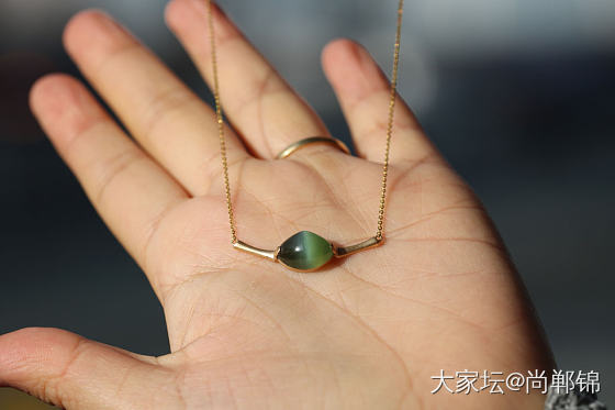 碧玉猫眼锁骨链_挂件和田玉