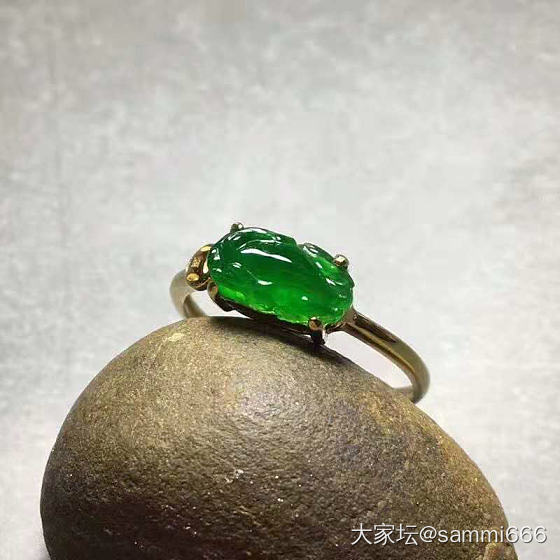 心心念念的貔貅戒指_翡翠戒指