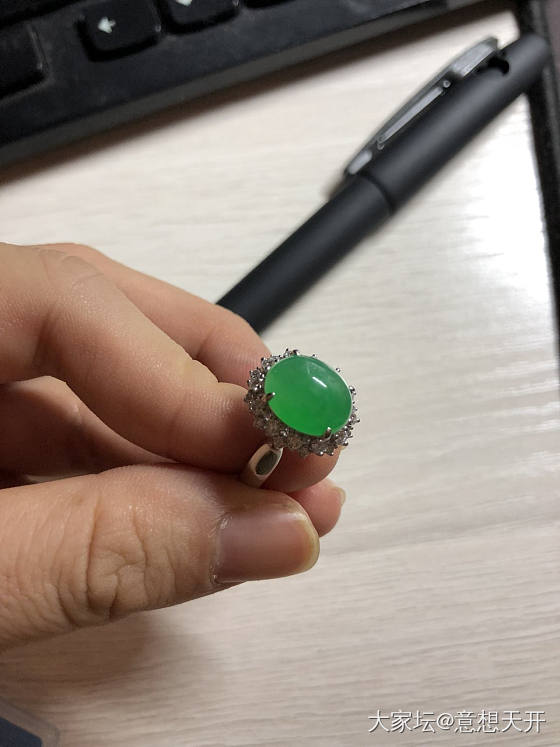 新宝贝到手……一言难尽，等了一年多！啊啊啊啊啊，就问问，美吗？_戒指翡翠