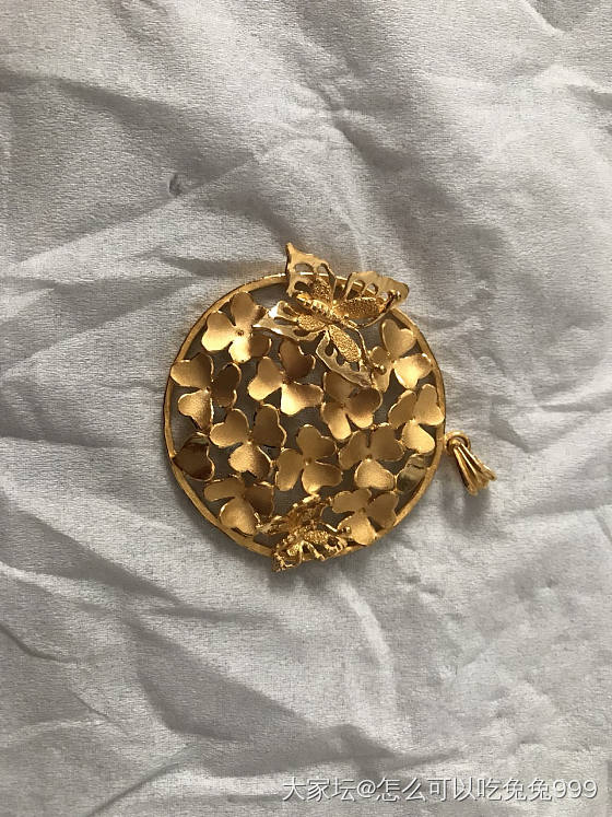 千叶蝶恋花_吊坠金