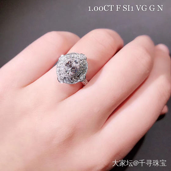 欧式设计款1卡椭圆钻戒💍_戒指钻石千寻珠宝