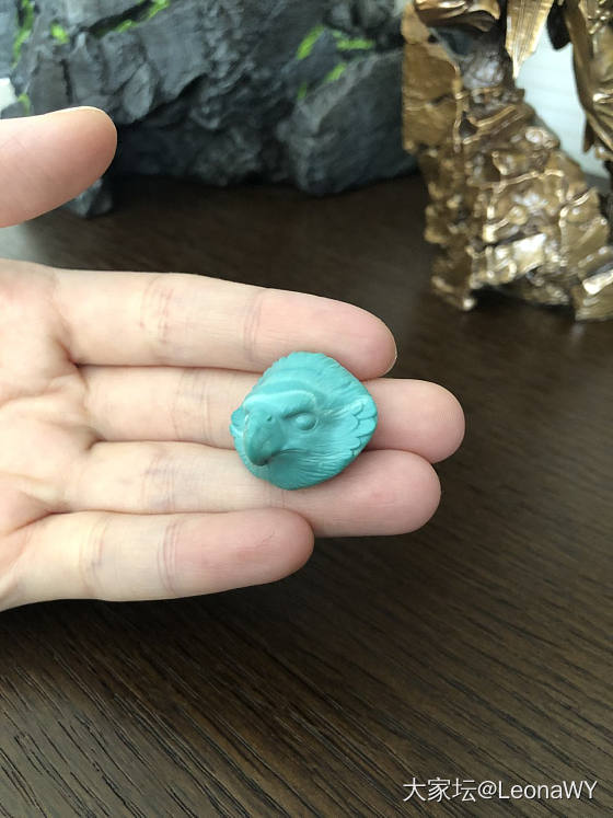 大家好，新入手的绿松，是不是真的啊，小白实在判断不出来，谢谢大家！_挂件松石