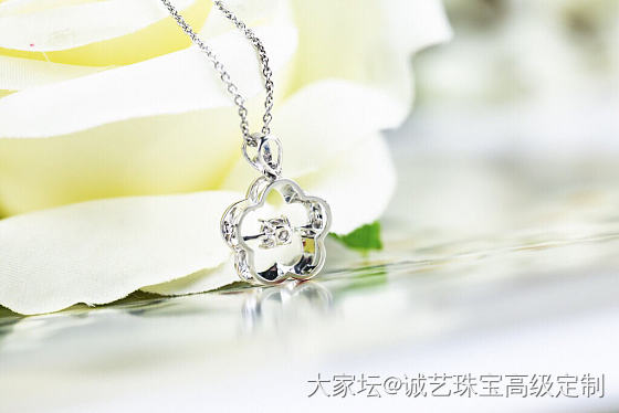 18K金钻石灵动系列吊坠，主钻：0.04ct，配石：0.12ct，特价：1788..._项链钻石