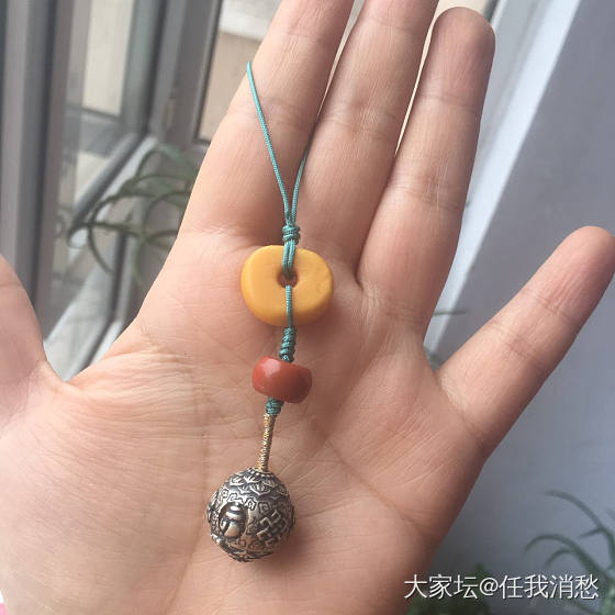 手工，第二贴_挂饰蜜蜡南红银