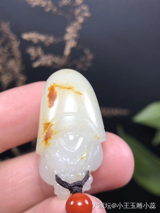 新疆和田玉籽料枣红皮小龙龟挂件，原皮原色，1.1级白，30克！_和田玉