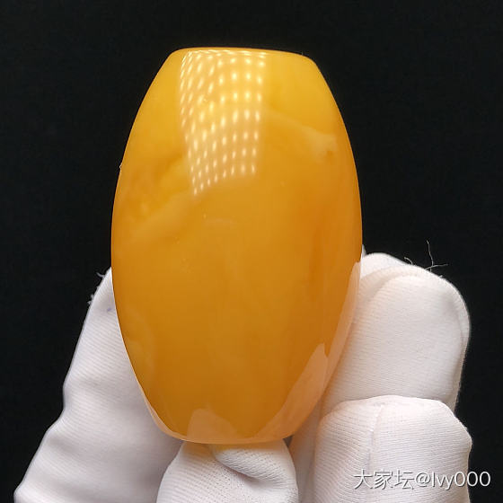 鸡油红单桶_琥珀蜜蜡
