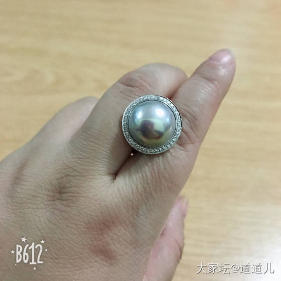 我鸽子蛋_海水珍珠戒指