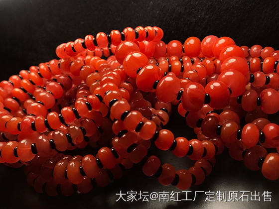 樱桃红算盘珠手串_珠串南红