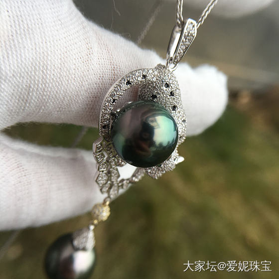 孔雀绿，够不够绿哈_吊坠珍珠