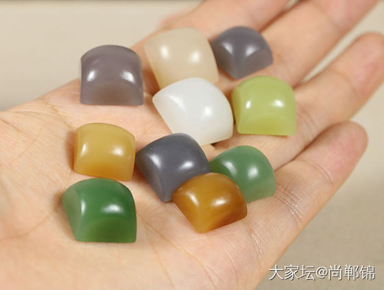 超喜欢的面包方戒面_和田玉