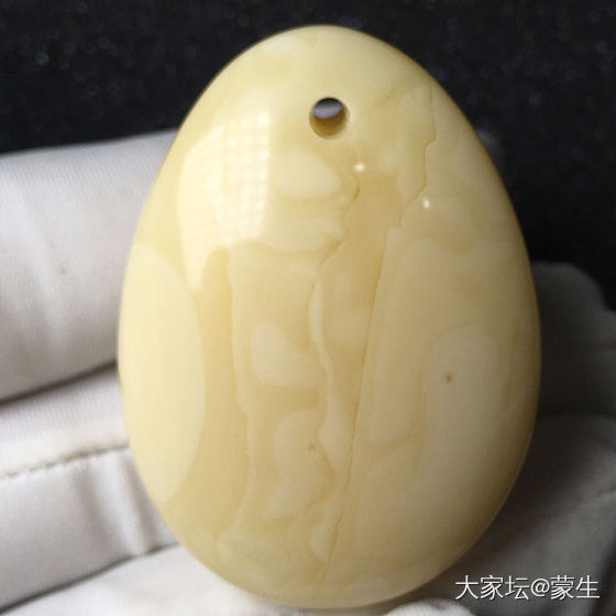 满蜡白花蜜水滴吊坠_挂件琥珀蜜蜡
