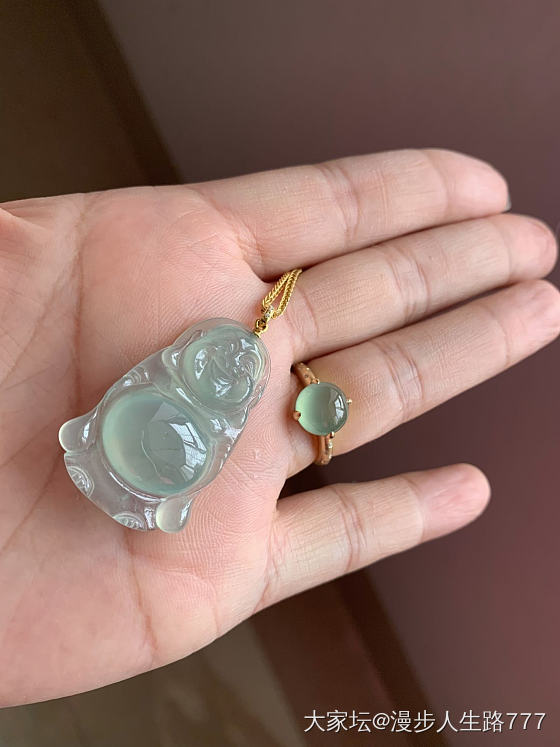 最近镶嵌回来的二个小东西_戒指挂件翡翠