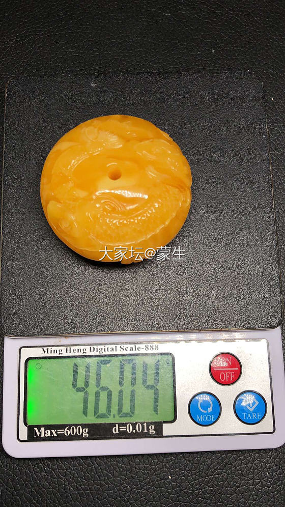 满蜡鸡油红龙扣_琥珀蜜蜡