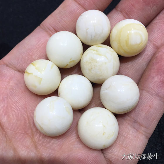 俄料瓷白14-16圆珠_琥珀蜜蜡