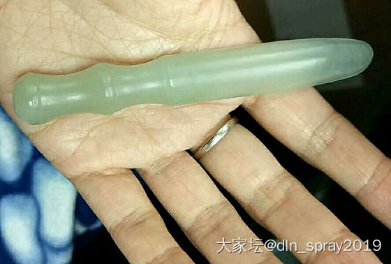 秀一把我的和田竹节茶勺装一把雅士_茶具和田玉