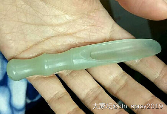 秀一把我的和田竹节茶勺装一把雅士_茶具和田玉