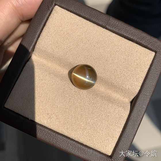 又大又圆又直，6.15ct 金绿猫眼_猫眼金绿宝石