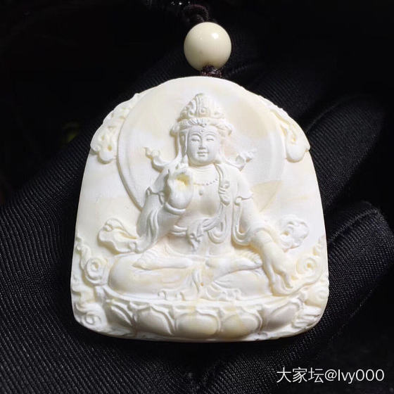 收藏极品，俄料骨瓷白观音，王华辉大师，蜡质浓厚，完美品相，23.1克_挂件琥珀蜜蜡