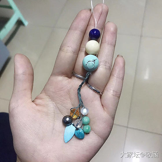 闲置珠子做钥匙链_挂饰玉石