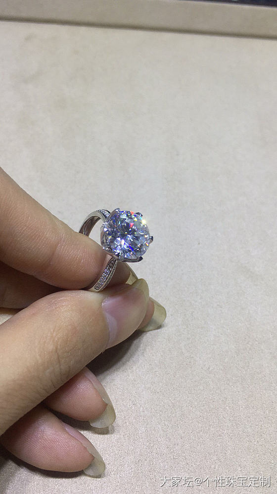 5ct莫桑钻戒💍_莫桑石戒指