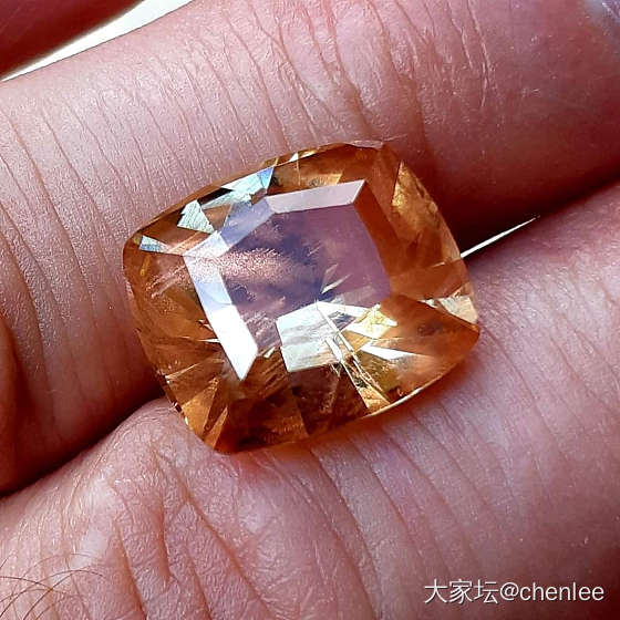 請问:这个美囯太阳石 11 ct 价格多少值得收買 ？_太阳石刻面宝石