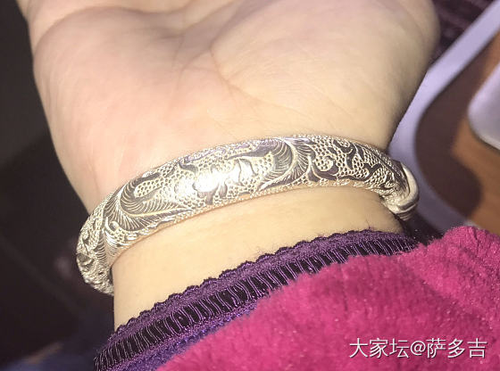 几天不戴就会想念系列，有麻花和推圈的妹子都来晒晒照呗～～_手镯银