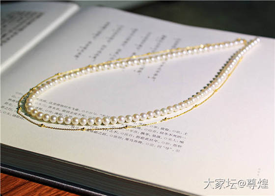 淡水珍珠搭配18K金满天星项链，款式新颖，简约百搭又不失时尚感~_项链珍珠