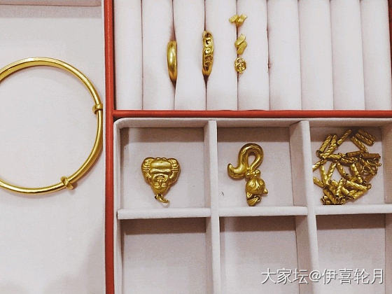 看到论坛，好多金器，晒晒两年入手的金器，就这么些_挂件耳钉手饰金