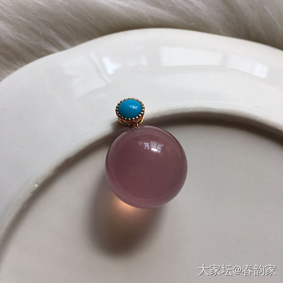 莫桑比克转运珠粉晶球_吊坠粉晶