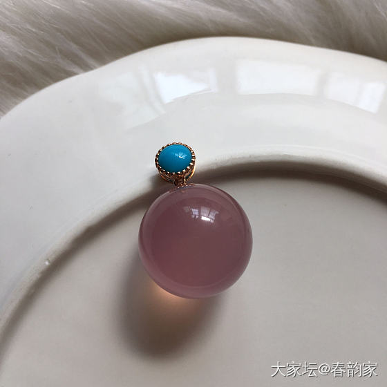 莫桑比克转运珠粉晶球_吊坠粉晶