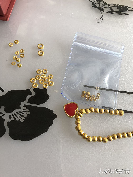 来来来。金珠子秒变隔片，麻麻在业不担心你没有金隔片了。_旧物改造金