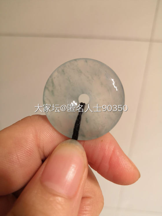 收了个平安扣，请大家帮忙看下药没药_平安扣翡翠
