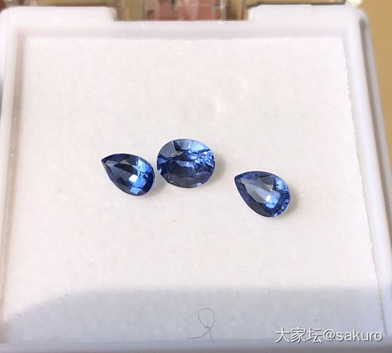 新入了几个小蓝宝，大家觉得可以留吗？_刻面宝石蓝宝石